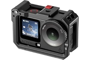 Aluminum Alloy Camera Cage Compatible with DJI Osmo Action 6 Camera Accessories, Protective Cage Expansion Frame Case with Co