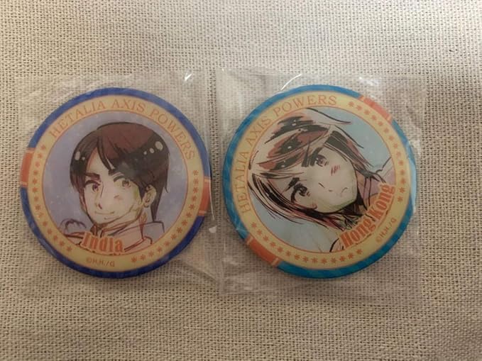 Amazon ヘタリア チェンジングング缶バッジ香港インド バッジ ホビー