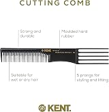 Kent SPC84 5-Prong Styling Fork Comb for Volume, Backcombing Thick Hair view 3