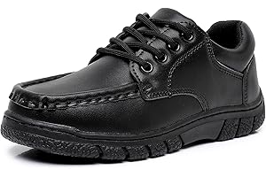 Ahannie Boys Soft School Uniform Shoes, Kids Comfort Oxford Dress Shoe(Toddler/Little Kid/Big Kid)