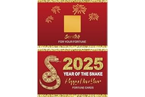 Ellzk 30 Count Chinese New Year 2025 Scratch Off Fortune Party Game Cards - Year of The Snake Decorations & Favors for Lunar New Year's Celebration Office Party