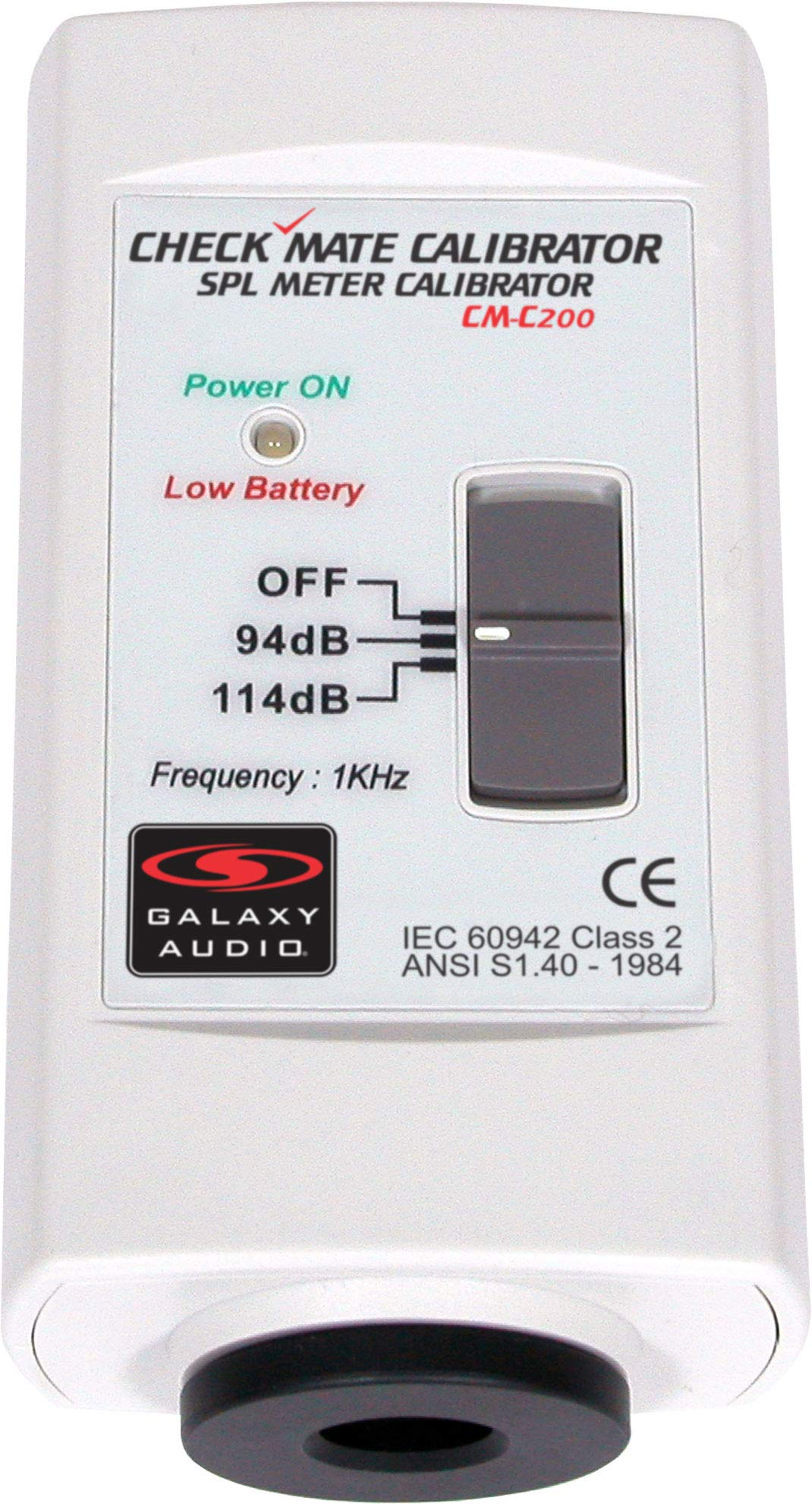 Galaxy Audio CM-C200 Calibrator for SPL Meter, CM-C200, Audio Metering