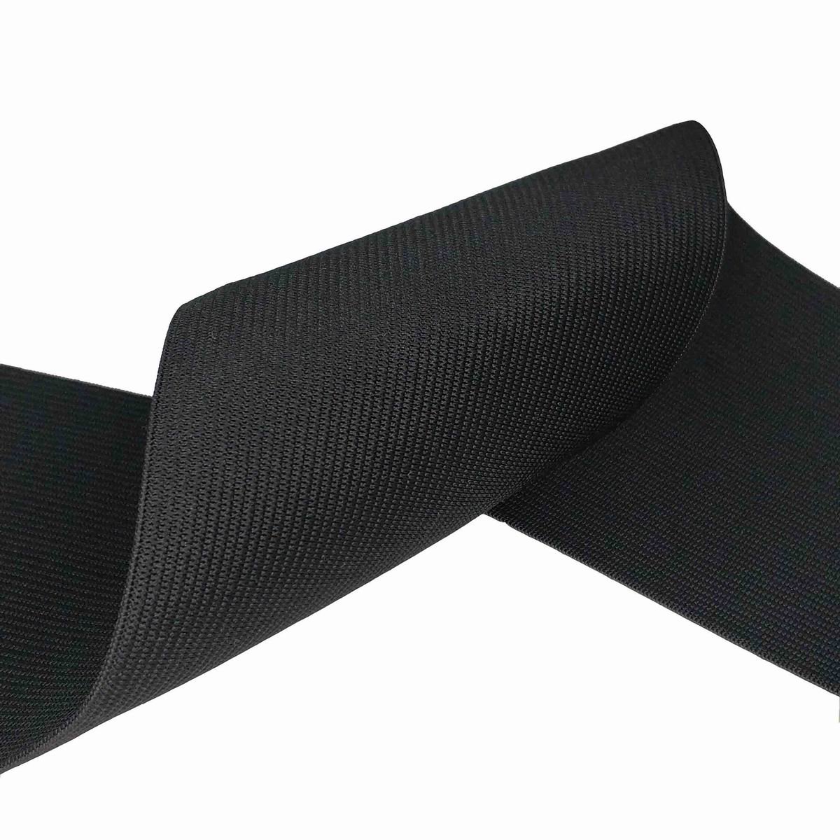 Knit Elastic 4 Inch Wide Black Heavy Stretch High Elasticity Knit