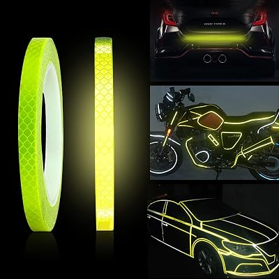 ZZLBZN Reflective Tape 8M Self Adhesive Waterproof Safety Marking Yellow