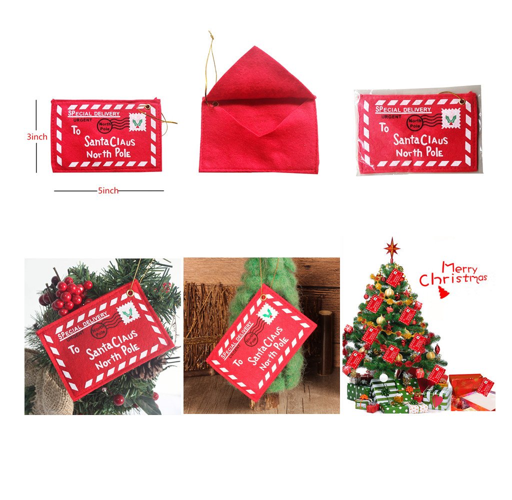 Christmas Xmas Tree Skirt, Plus Red Green Felt Fabric Tree Decor with Gold Trim 36 inches Large Festival Decoration for Merry Christmas Party Christmas Gift Giving & 2 Tree Pendant Ornaments