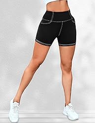 VOOVEEYA 5"/8" High Waisted Yoga Biker Shorts with