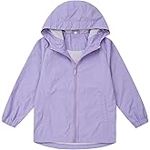 EIGIOO Boys Girls Windbreaker Hooded Jackets Lightweight Packable Jacket Toddler Rain Coats