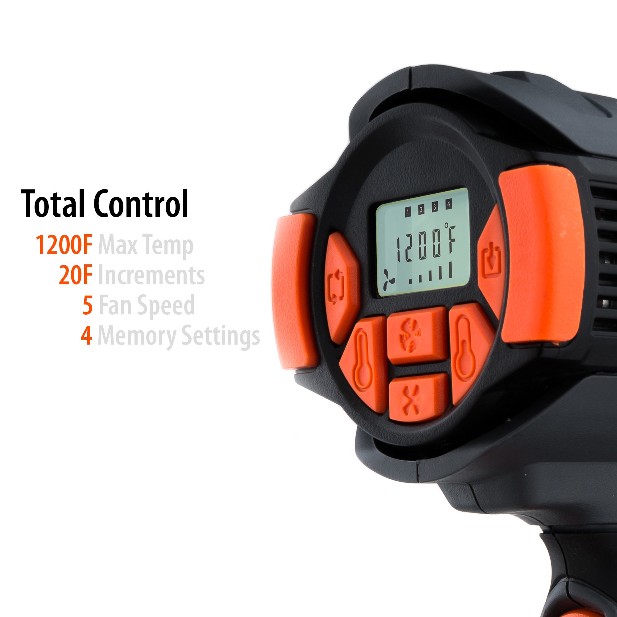 TR Industrial 1700W Digital Heat Gun Kit, Digital Controls with Memory Settings, eBay