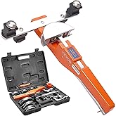 VEVOR Pipe Tube Bender, 1/4"-7/8" O.D. Ratcheting Tubing Bender, 90&deg; Forward/Reverse Pipes Bending Tools with 7 Dies and Pipe Cutter for HVAC Air Conditioning Refrigerator Repair