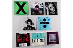 ALBUMGIT 8 Pack Vinyl Record Wall Mount, 7" Vinyl Shelf Holder for Album Record Display, Clear Acrylic Floating Shelves for Living Room, Bathroom, Bedroom