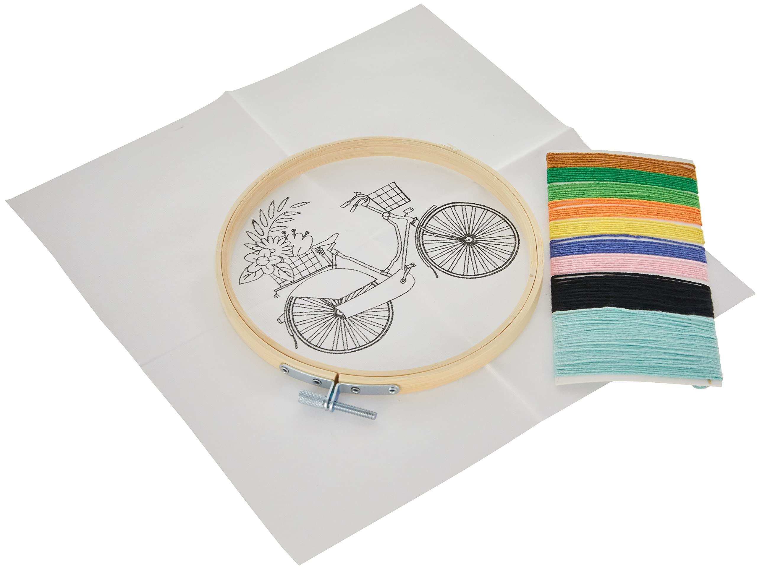 Threaders Embroidery Kit-Vintage Trail, Cotton, Multicoloured, 18.5 x 16 x 2 cm