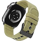 BINLUN Compatible with Apple Watch Band Canvas 38mm 40mm 41mm 42mm 44mm 45mm 46mm 49mm for Men Women, Fabric Sport Replacement Strap Fit for iWatch Series 11 10 9 8 7 6 5 4 3 2 1, SE3/2/1, Ultra3/2/1