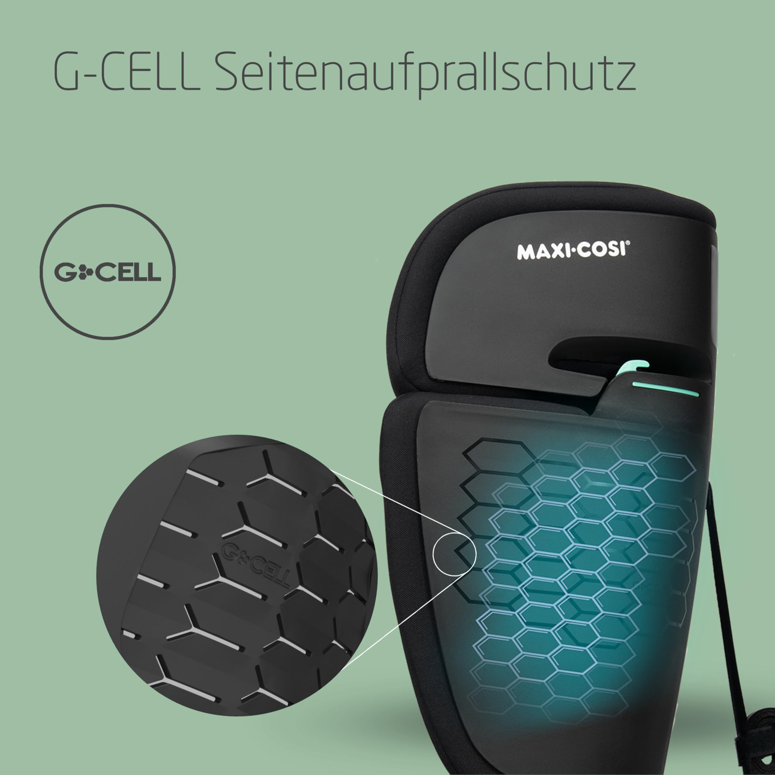 Maxi-Cosi Nomad XL Plus, Mitwachsender Kindersitz 9-36kg, 15 Monate - 12 Jahre, 76-150cm, Klappbarer Kinderautositz, Ultrakompakt & Leicht, G-CELL Seitenaufprallschutz, Reisetasche, Authentic Black 3