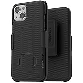 Encased DuraClip Designed for iPhone 13 Belt Clip Case (2021) Slim Phone Cover with Holster - Black