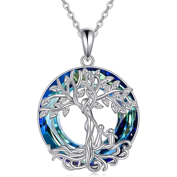 Collar Con Colgante De árbol De La Vida En Plata De Ley De Dos Tonos