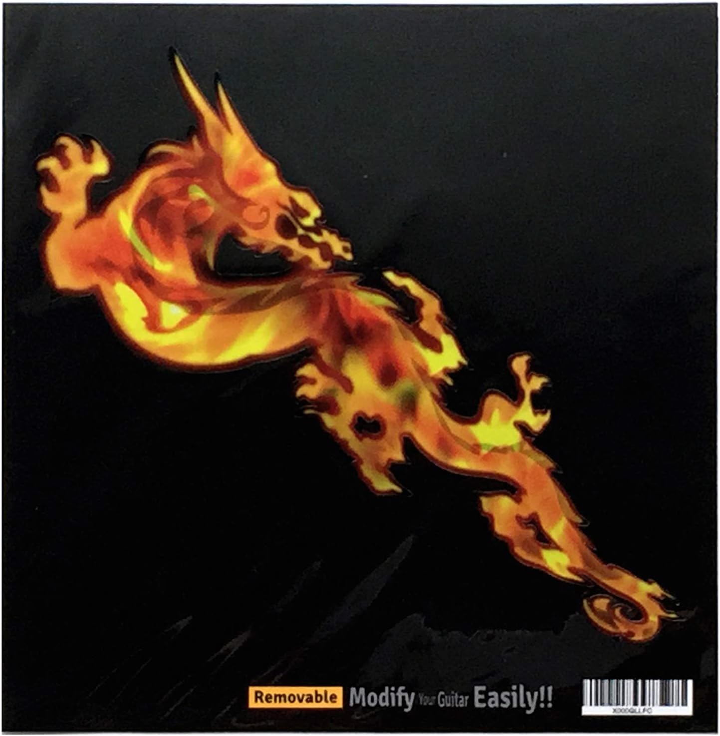 Inlay Sticker for Guitars & Bass - Real Fire Series - Dragon, RF-228DG, Red/Orange