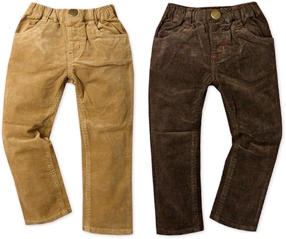 Amazon Co Jp 子供服 男の子 ロング コールテンパンツ ボトム Moujonjon ムージョンジョン ストレッチ 無地 男児 キッズ 2 ブラウン 100cm 服 ファッション小物