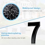 Vicloon 3D Mailbox Numbers Self Adhesive 3 Inches ABS Acrylic Black view 4