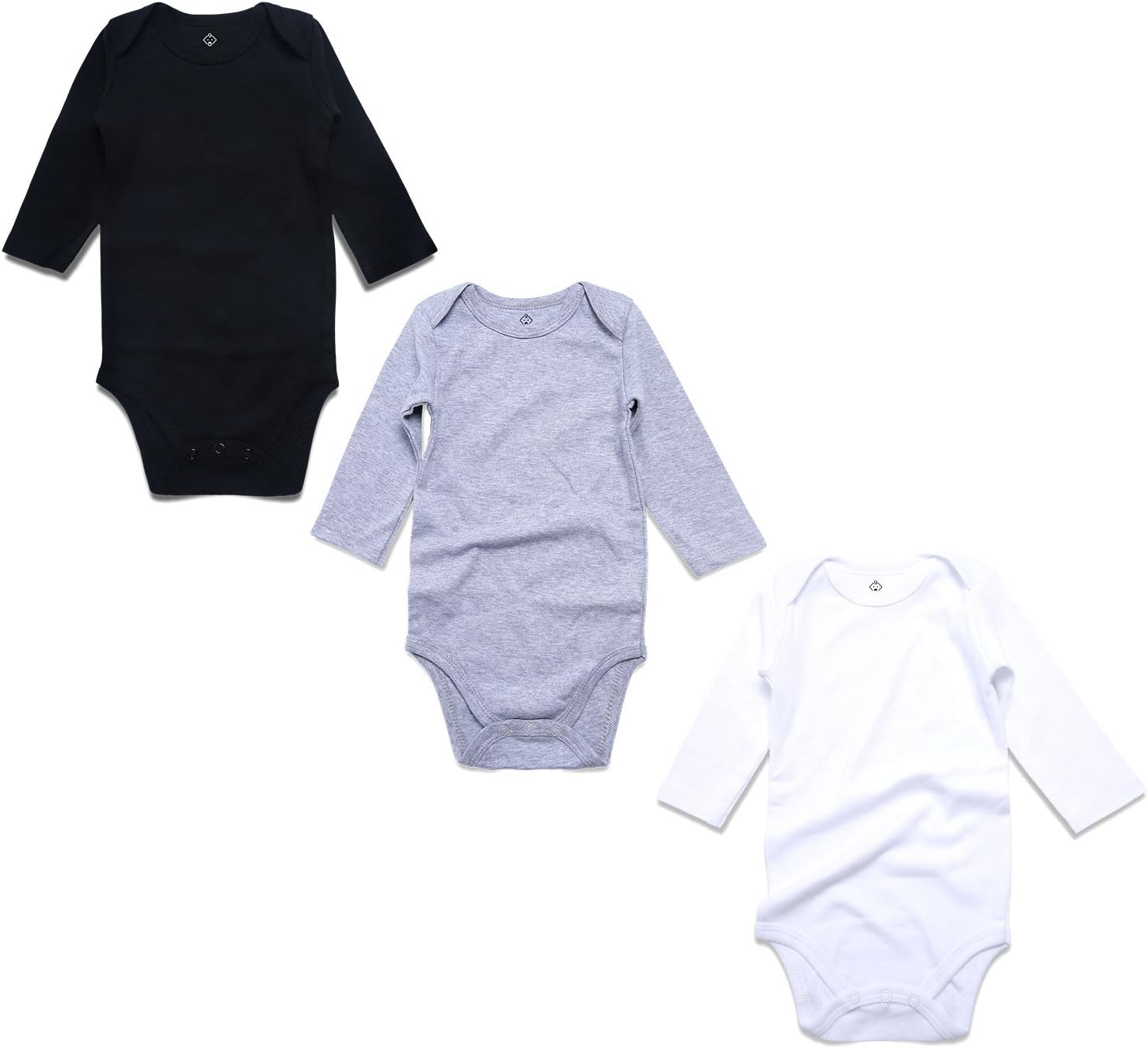 Unisex Baby Bodysuit Vests Cotton Long/Short Sleeve Baby Grow Onesie for Boys and Girls 0-24 Months,Pack of 3