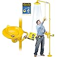 Frifreego Eye Wash Station Emergency Shower Eyewash Shower Station, Eye Washing Station and Safety Shower OSHA Approved, NPT Plumbing Fittings, Stainless Steel Made, ANSI Standard for Industrial Use