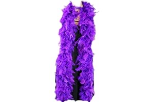 FLYDREAMFEATHERS 60 Gram, 2 yards Long Chandelle Feather Boa Great for Party, Wedding, Halloween Costume, Christmas Tree, Decoration