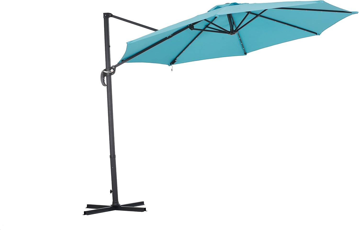 Amazon Com Sunjoy Patio Hanging Umbrella Off Set Outdoor Parasol With Light Garden Outdoor
