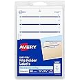 Avery File Folder Labels on 4" x 6" Sheet, Easy Peel, White/Blue, Print & Handwrite, 2/3" x 3-7/16", 252 Labels (5200)