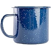 Enamel Mug - Outdoor Camping Mugs - Ideal For Early Morning Coffee Or Cold Beverages- Coffee Mug- 16 Oz (Navy)