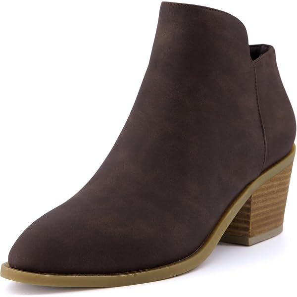 CUSHIONAIRE Women's Dolly Bootie – Ankle Boot With Memory Foam Insole, Wide Width Available (Brown Rugged, Size 9) - View #9