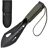 iunio Hiking Trowel, Camping, Backpacking, Portable Shovel, Multitool, Ultralight Camp Tool, with Carrying Pouch, for Gardening, Outdoor, Survival