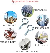 Qrity 20 PCS Eyelet Screws 30mm Self Tapping Ceiling Hook for Wood view 7