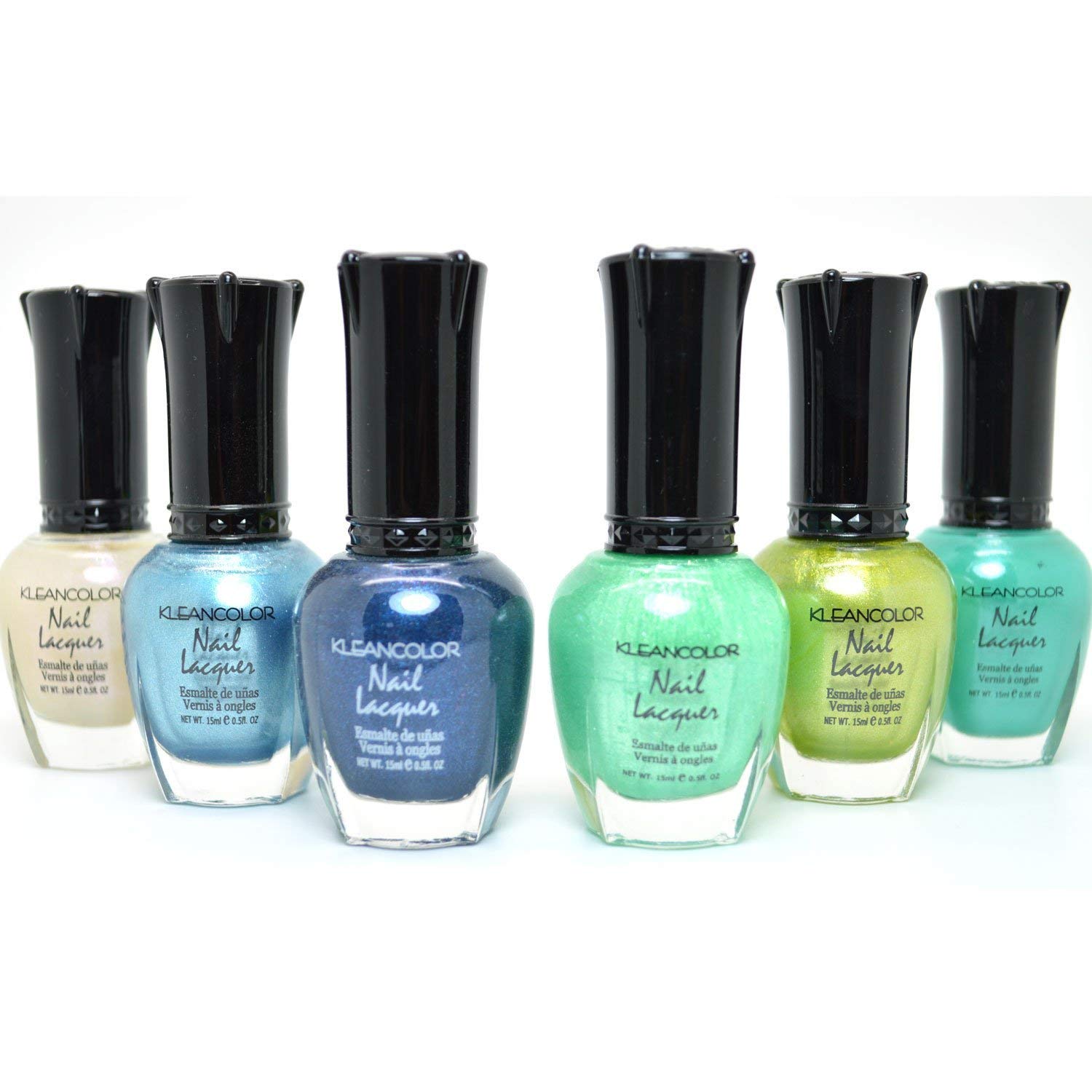 Kleancolor Metallic Nail Lacquer 6 Colors Set Nail
