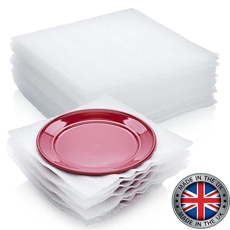 50 Stück Schaumstoffverpackung von Veda, Zuschnitte, Verpackungsmaterial für Geschirr, Porzellan, Gläser, Zerbrechliches in U