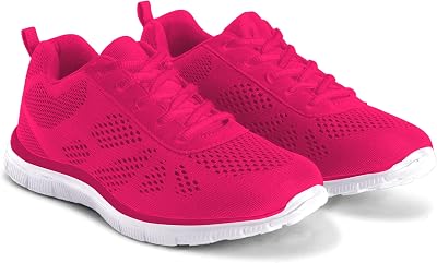 Get Fit Womens Lightweight Running Trainers Breathable Mesh Cushioned Sole