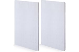 Sasylvia 2 Pcs Ceramic Fiber Insulation Board 12'' x 8'' x 0.4'' Fireproof Insulation Board, Flame Retardant, Heat Resistant, High Temperature Tool for Wood Stoves Fireplaces Pizza Ovens Kilns