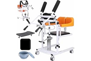 Transfer Lift Chair for Home, Hydraulic Patient Lift Wheelchair, Multifunctional Transfer Machine, Nursing Chair, with Detach