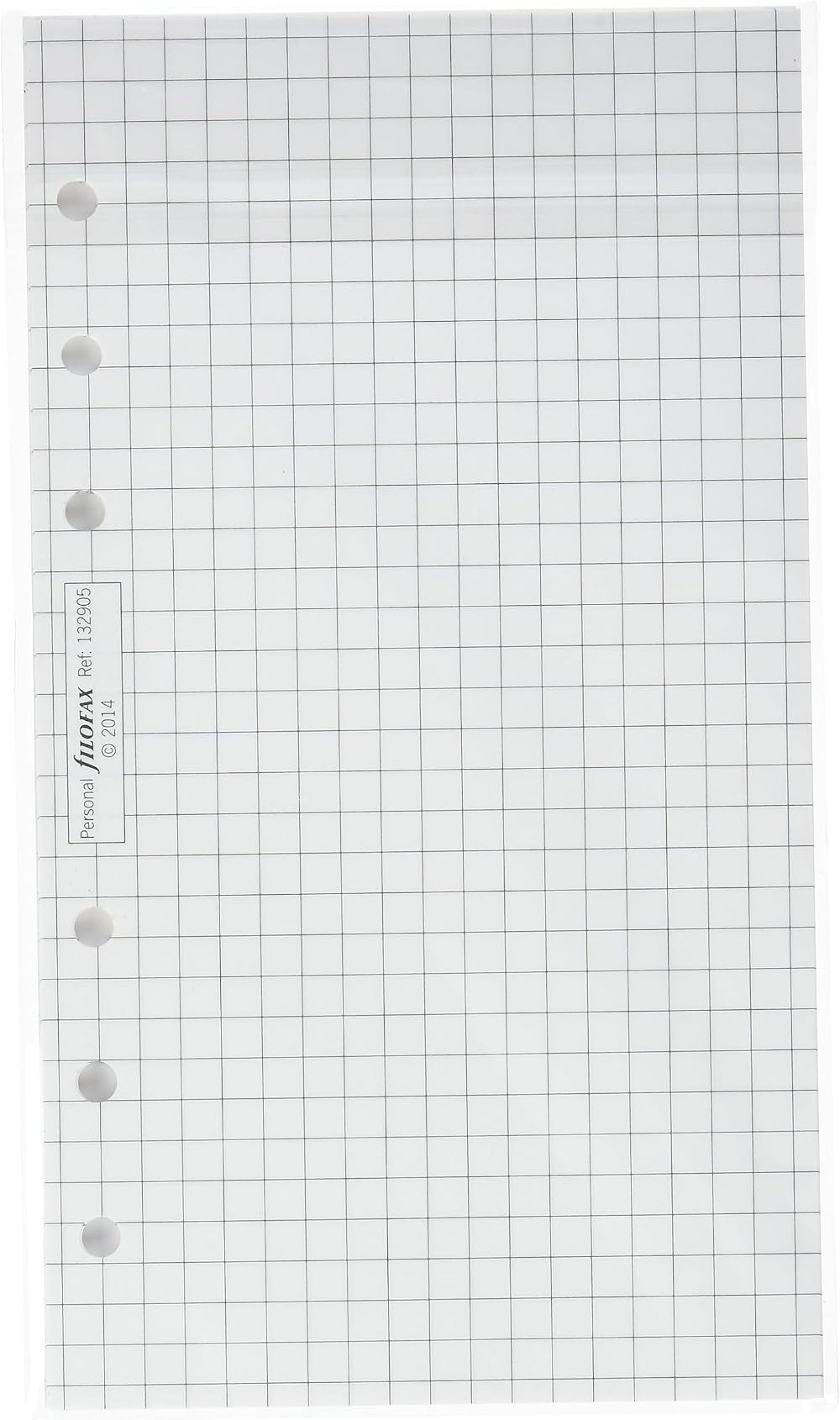 Filofax Personal White Quadrille Notepaper Refill 95mm x 171mm 6 Holes