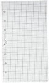 Filofax Personal White Quadrille Notepaper Refill 95mm x 171mm 6 Holes
