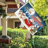BigTree Christmas Flag 5x3 Ft Elk Sleigh Snowman Garden Banner view 6