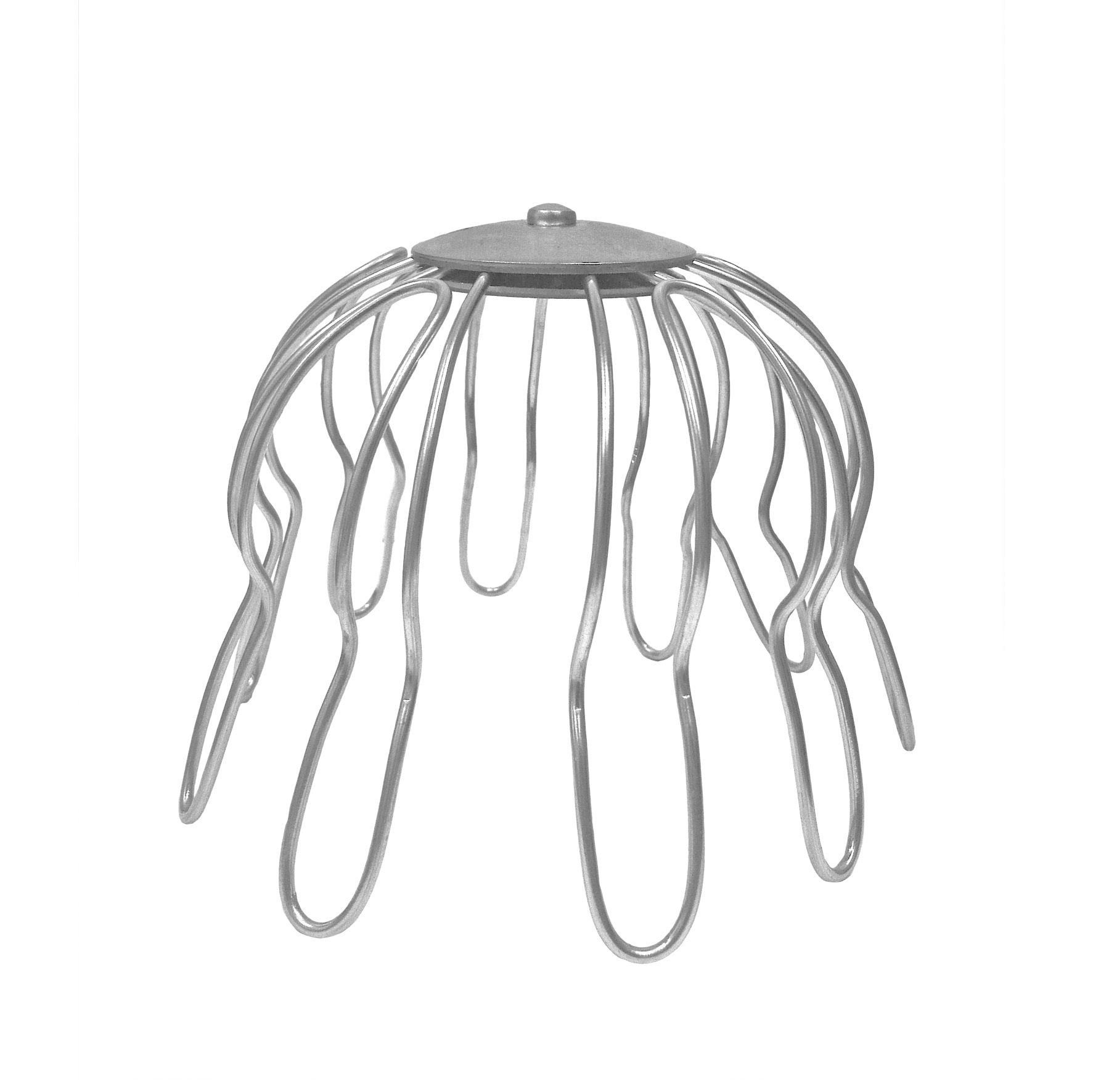 Sarei Galvanised leaf catcher DN 80 - leaf catcher to keep the downspout clear - leaf trap protects against blockages