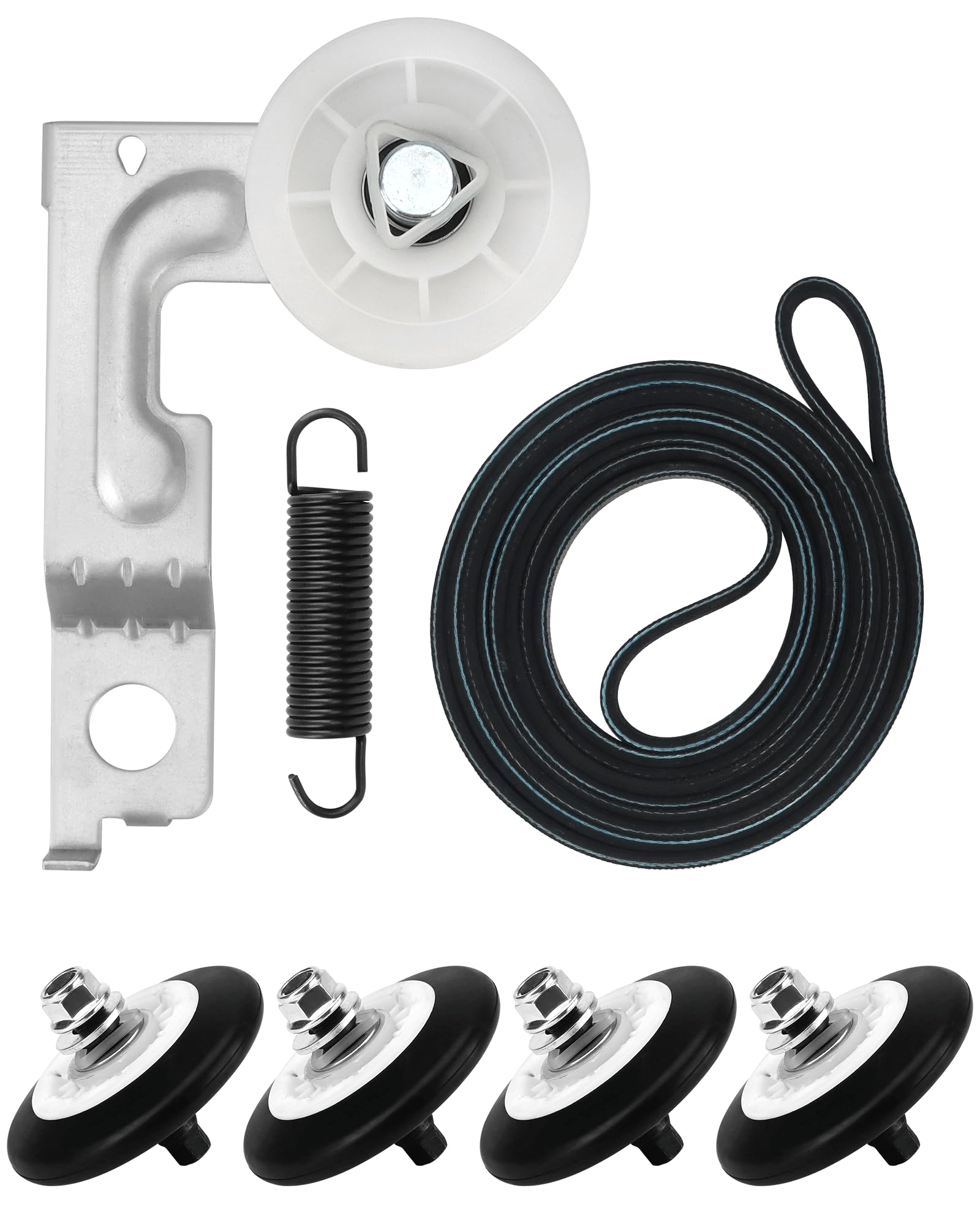 Photo 1 of ???????? Dryer Drum Roller Replacement, Dryer Repair Kit Compatible with LG Kenmore Dryer Parts, Includes 4581EL2002C Dryer Drum Roller, 4561EL3002A Dryer Idler Pulley, 4400EL2001A Dryer Belt