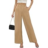 CZYINXIAN Women's Casual High Waisted Wide Leg Pants Flowy Business Work Casual Pants with Pockets
