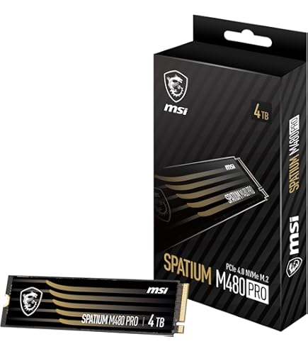 MSI SPATIUM M461 PCIe 4.0 NVMe M.2 4TB SSD - Ultra-Fast Storage