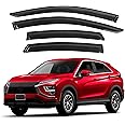 KPY Window Visor Compatible with Mitsubishi Eclipse Cross 2018-2024, 4PC Rain Guard Side Window Vent Deflectors Tape-On Style, 2018 2019 2020 2021 2022 2023 2024