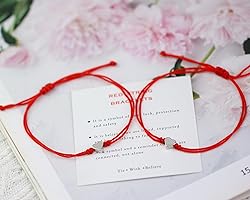 SmileBelle Red String Bracelet, Red Bracelet for