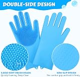 pecute Cleaning Gloves Multifunction Dog Cat Grooming Silicone Gloves Large view 3