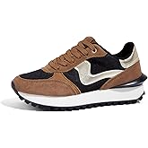 LUCKY STEP Women's Platform Fashion Sneakers Tennis Retro Walking Casual Trainers Stylish Durable Deluxe Skate Running Shoes