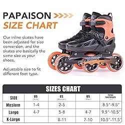 PAPAISON Adult Inline Skates for Men Women with 3