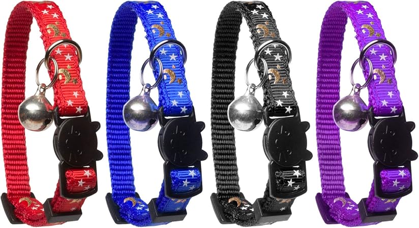 moon and stars cat collar
