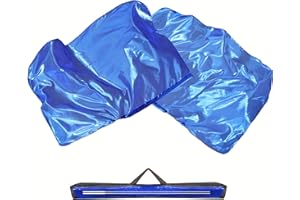 Baisdan 53"x37" Worship Flags for Teenagers & Beginners, Praise Dance Flags with Flexible Rods & Carrying Bag, 2 Pack, Navy Blue